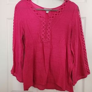 Hot pink Medium top, 3/4 sleeves